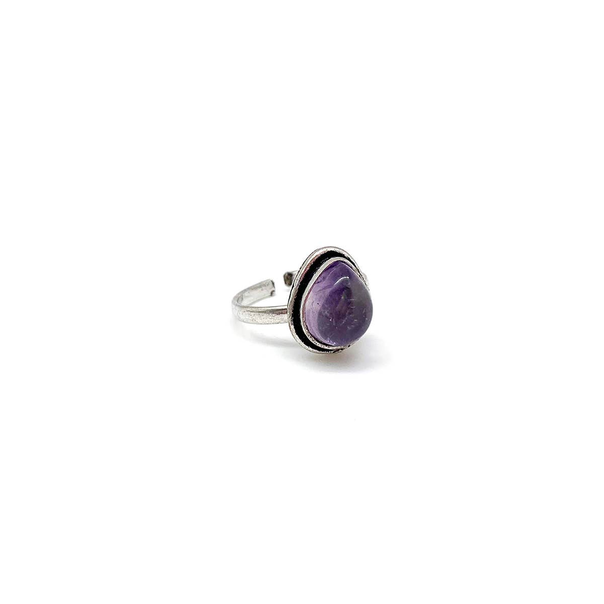 Kashi Semiprecious Small Stone Ring - Amethyst