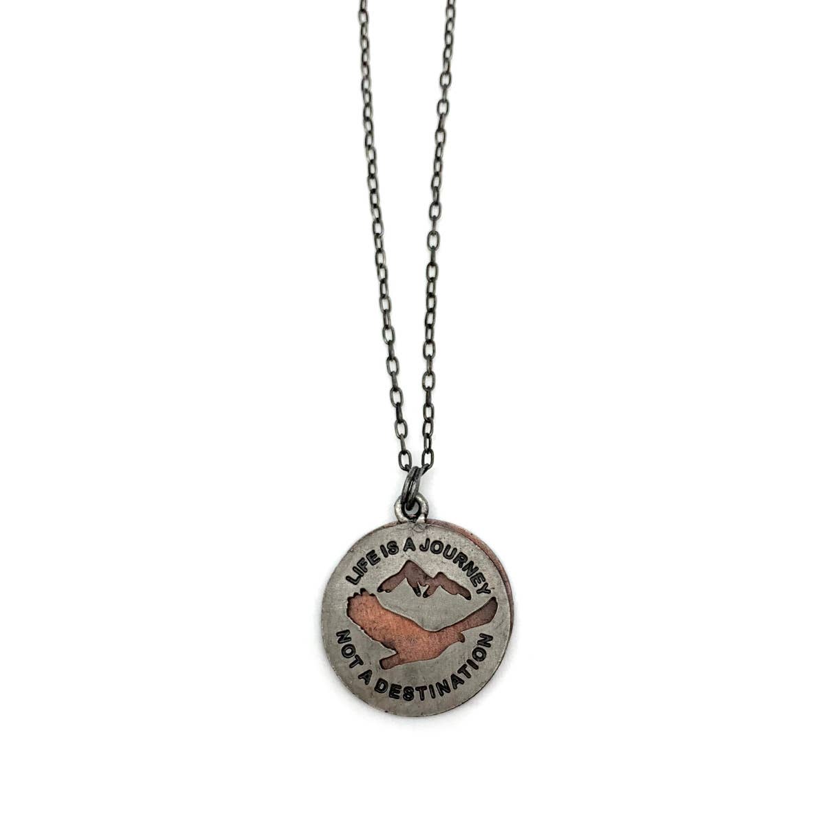Pewter Necklace - Life Is A Journey Not A Destination