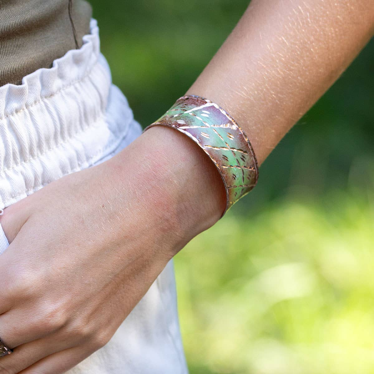 Patina Earthy Mosaic CuffPatina Earthy Mosaic Cuff