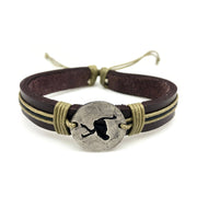 Pull Tie Leather Bracelet - Ostrich