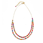 Aasha Dainty Wire Beaded Kantha Handmade Necklace