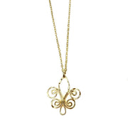 Gold Plated Necklace - Smaller Size Fleur-de-Lis
