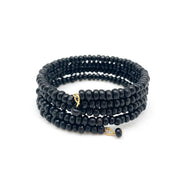 Sachi Chromatic Hues - Charcoal Coil Bracelet