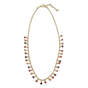 Sachi Mulberry Mix Necklace - Mixed Single Drop Beads