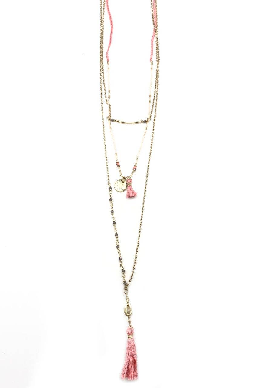 Sachi Tassels and Charms Necklace