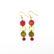 Aasha Row of Coin Beads Earrings