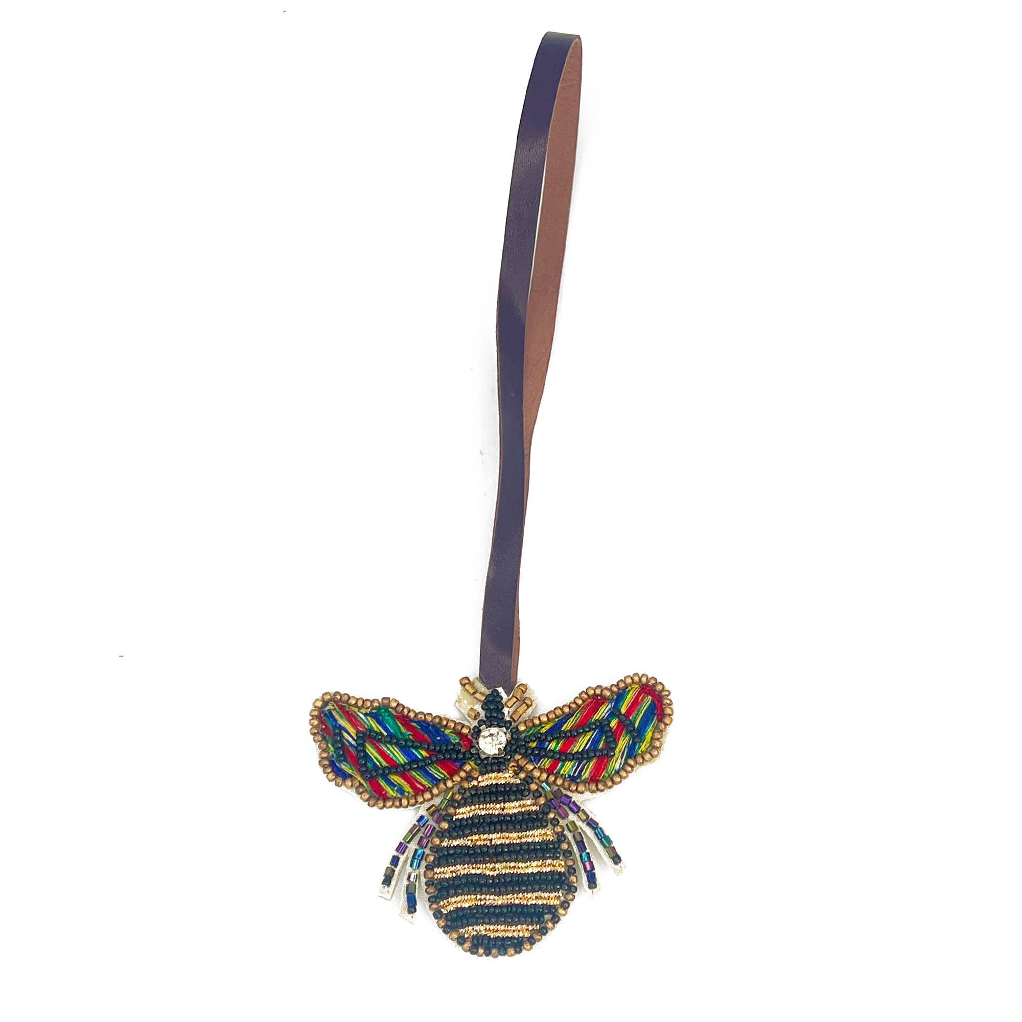 Seed Bead Bumble Bee Bag Charm