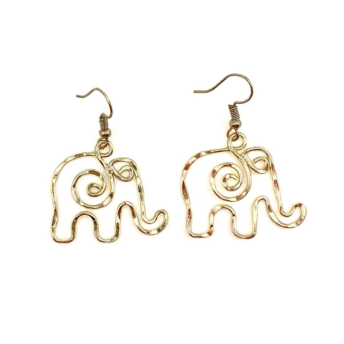 Gold Plated Earrings - Smaller Size Elephant