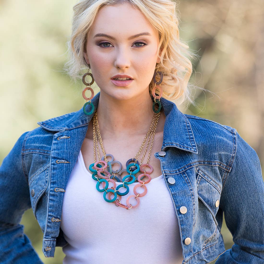 Omala Wildberry Collection - Layered Rings Necklace