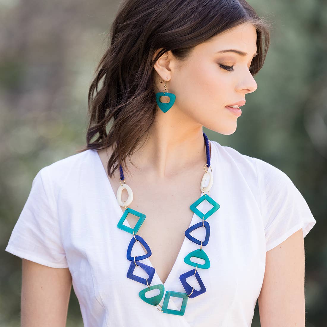 Omala Azure Coast Collection Necklace - Open Triangles