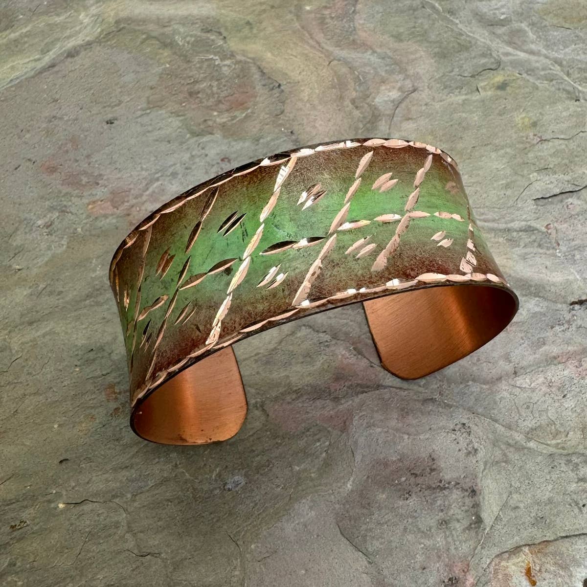 Patina Earthy Mosaic CuffPatina Earthy Mosaic Cuff