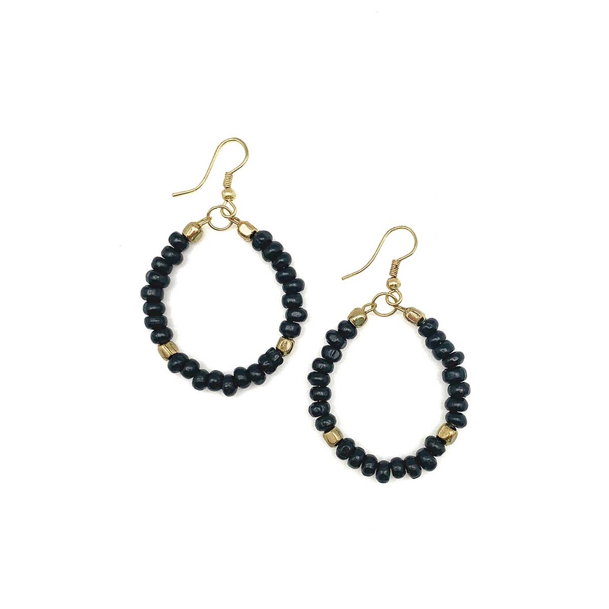 Sachi Chromatic Hues - Charcoal Hoop Earrings