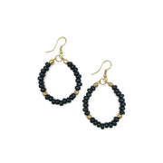 Sachi Chromatic Hues - Charcoal Hoop Earrings