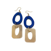 Omala Bold & Brash Collection Earrings - Hoop and Rectangle