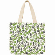 HandCrafted Block Printed Canvas Pocket Tote Grape Vine