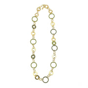 Sachi Raffia Rings Necklace - Olive Large and Small Rings