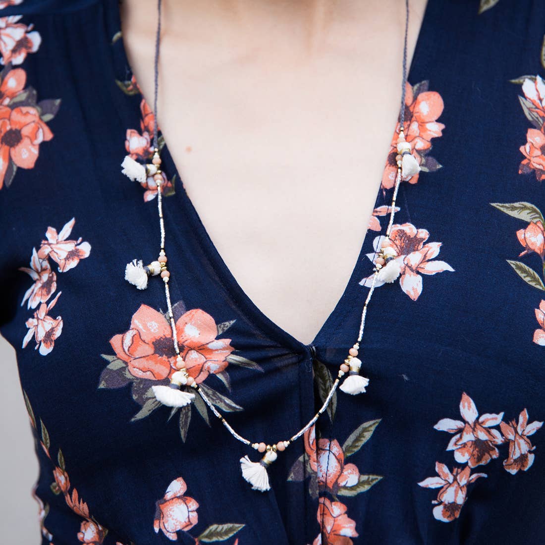 Sachi Seed Beads Long Necklace