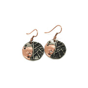 Pewter Earrings - Circular Abstract