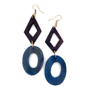 Omala Heliotrope Collection Earrings - Diamond and Oval