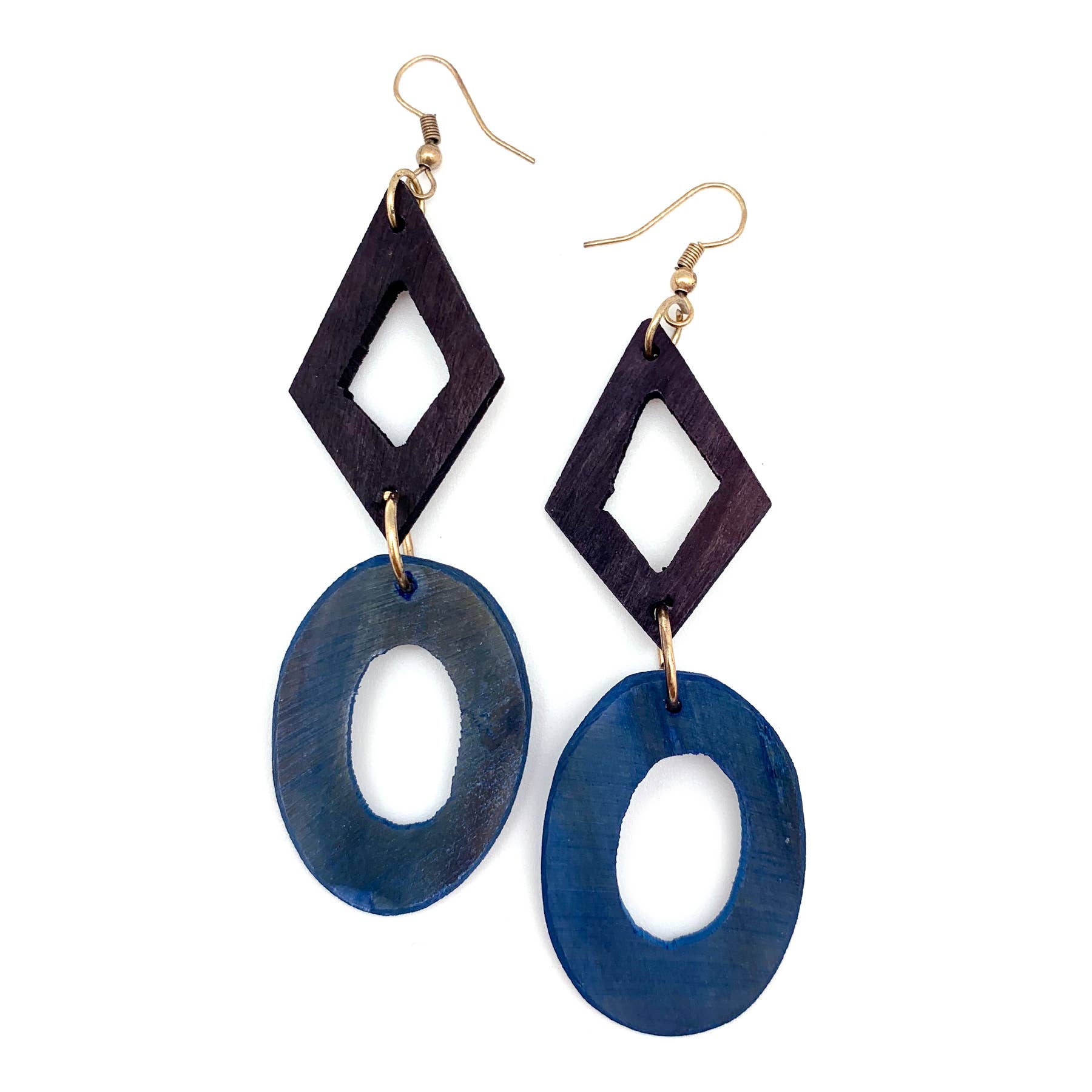 Omala Heliotrope Collection Earrings - Diamond and Oval