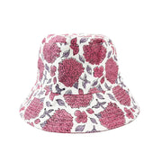 Block-Printed Canvas Hydrangeas Bucket Hat