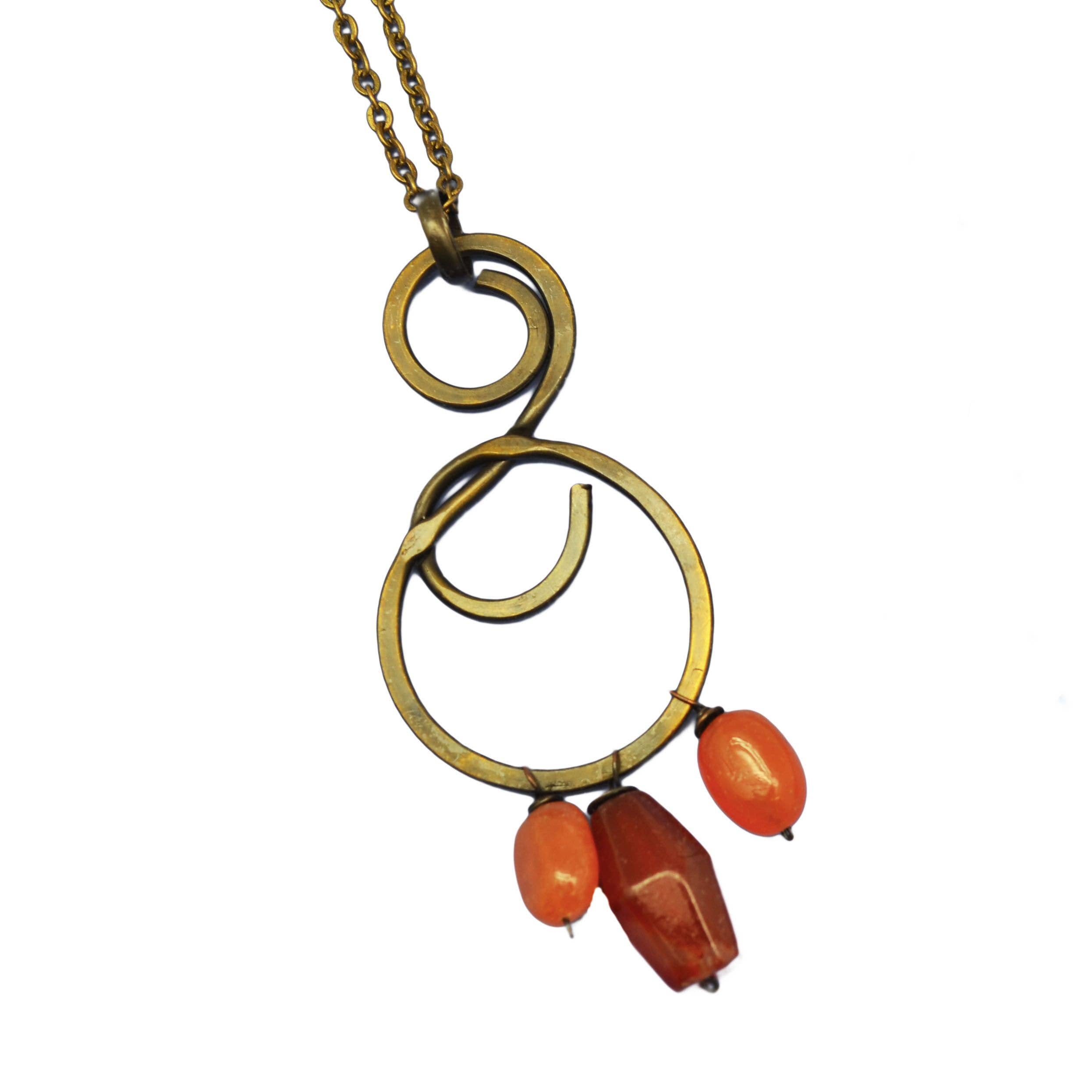 Banjara Locking Curl with Carnelian Necklace