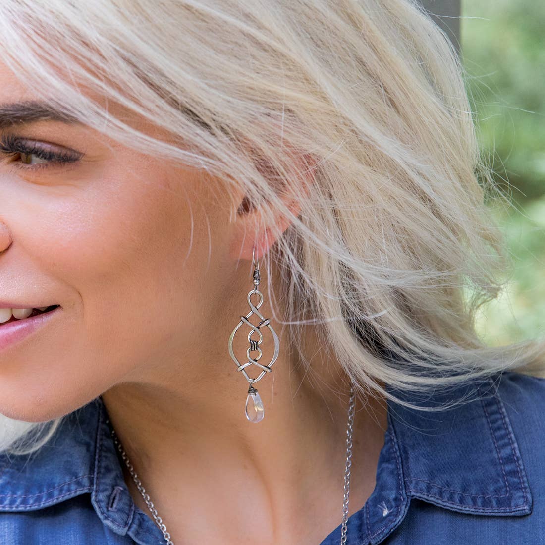 Banjara Braid and Quartz Earrings