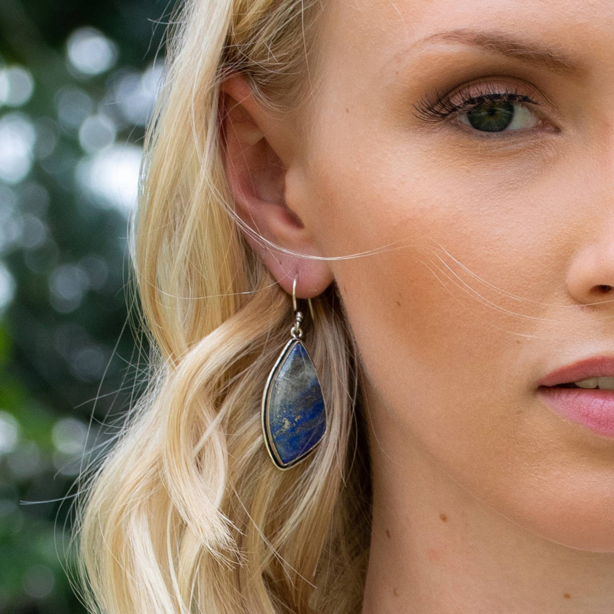 Kashi Semiprecious Stone Earrings - Lapis