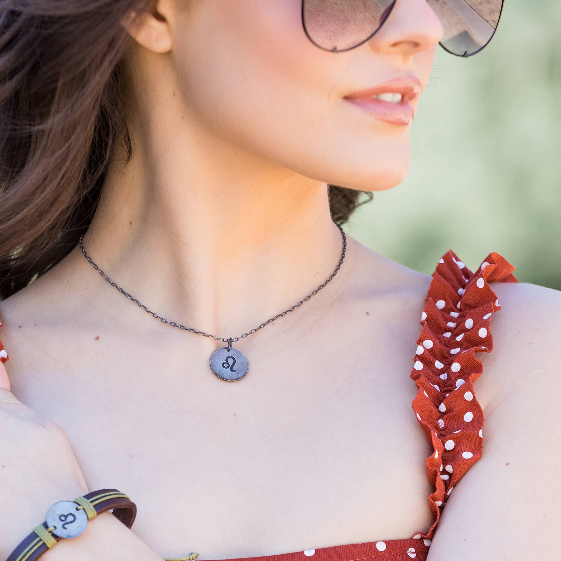 Capricorn Zodiac Pewter Glyph Necklace