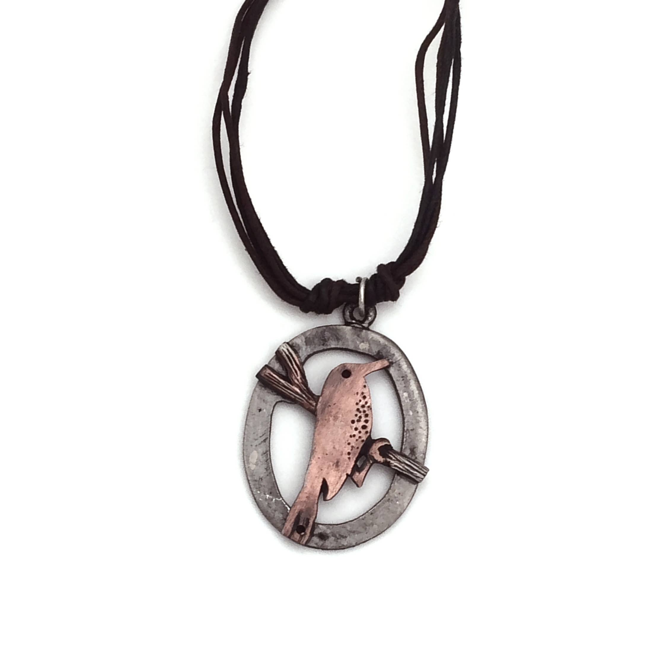 Pewter Necklace - Bird on Branch