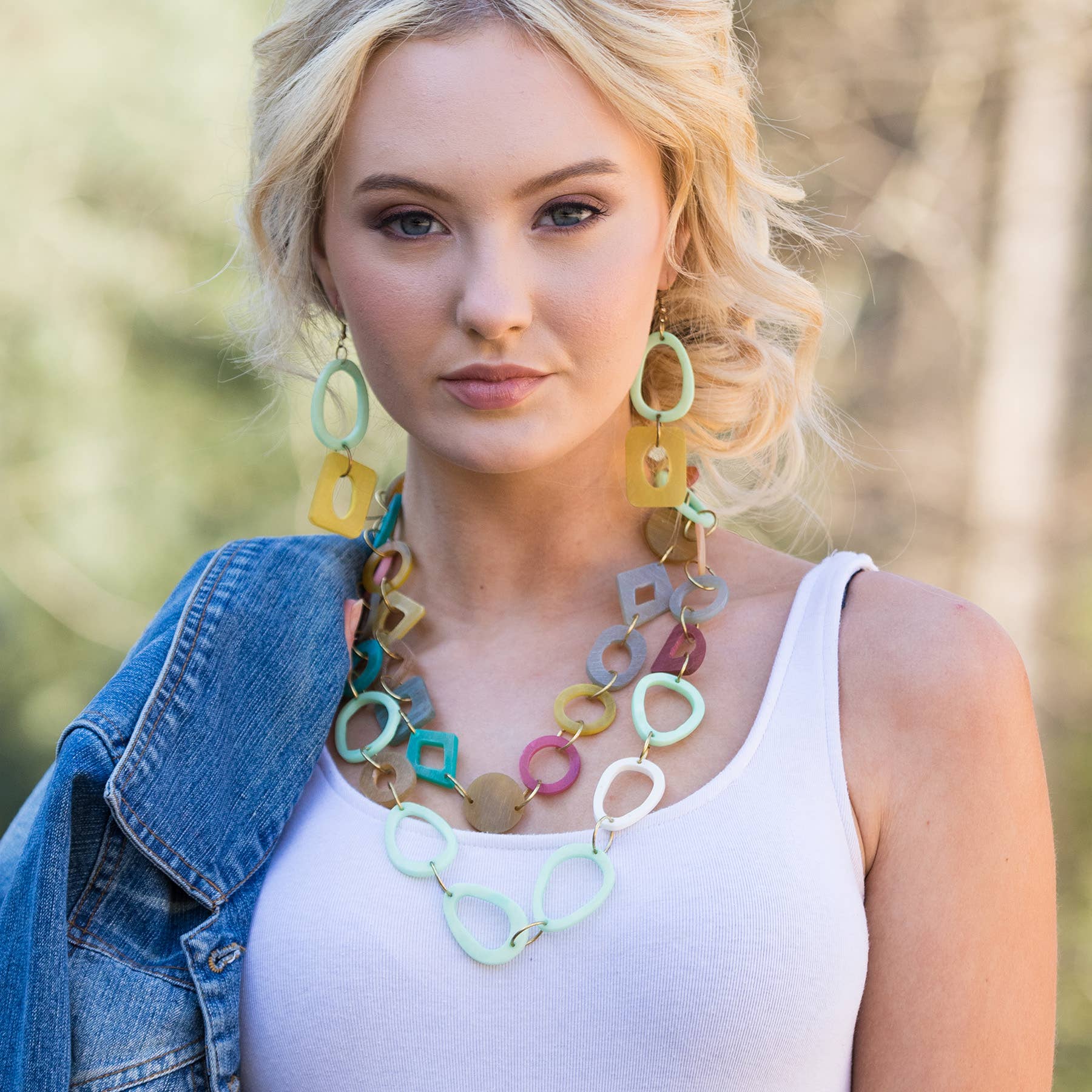 Omala Pleasing Pastels Collection Necklace - Double Strand