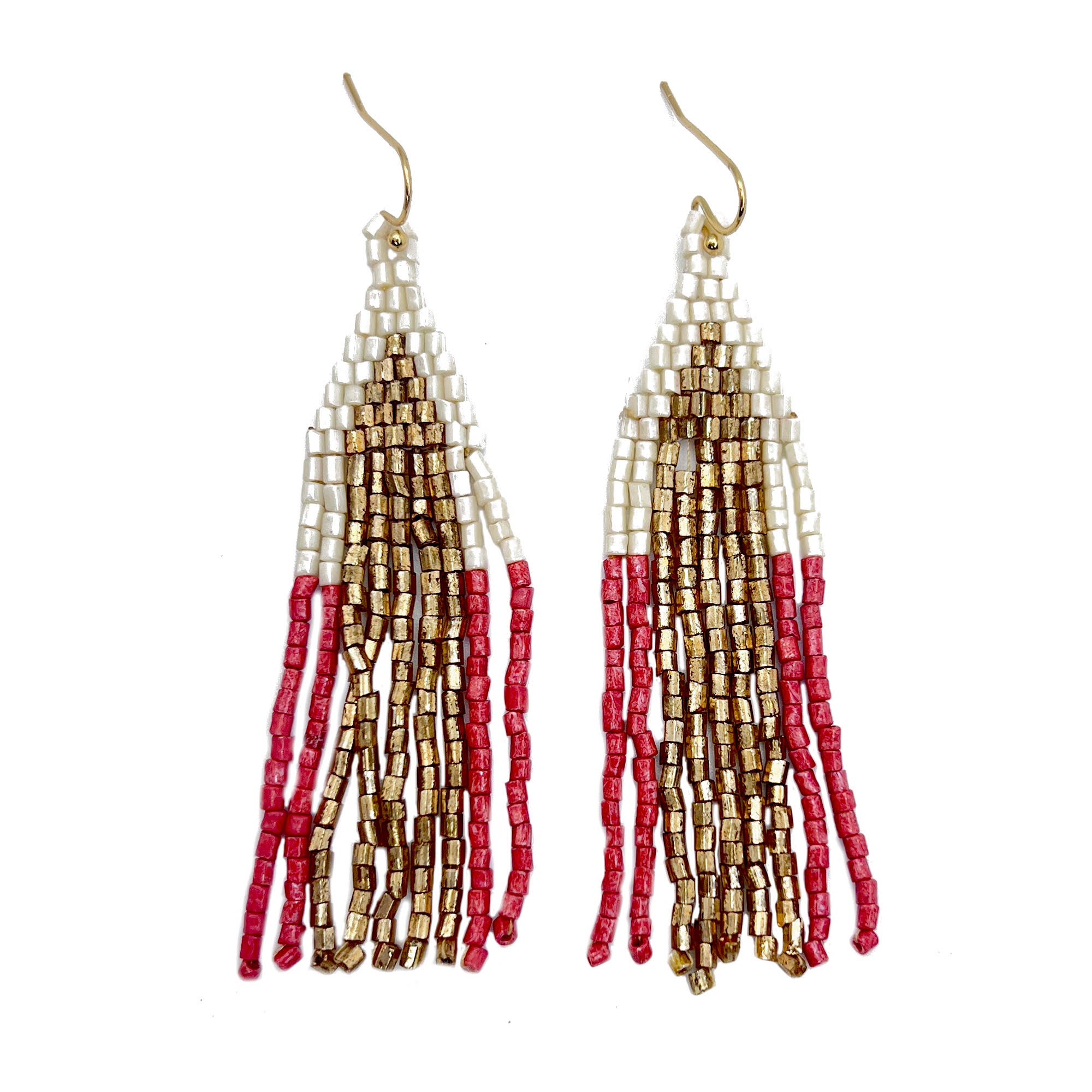 Seed Bead Cascades Earrings - Multiple Color Styles