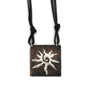 Pewter Necklace - Sun in Square