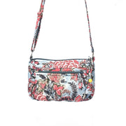 Botanical Blue Medium Messenger Bag - Block Printed Cotton
