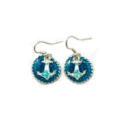Pewter Earrings with Color Enamel