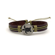 Pull Tie Leather Bracelet - Tortoise