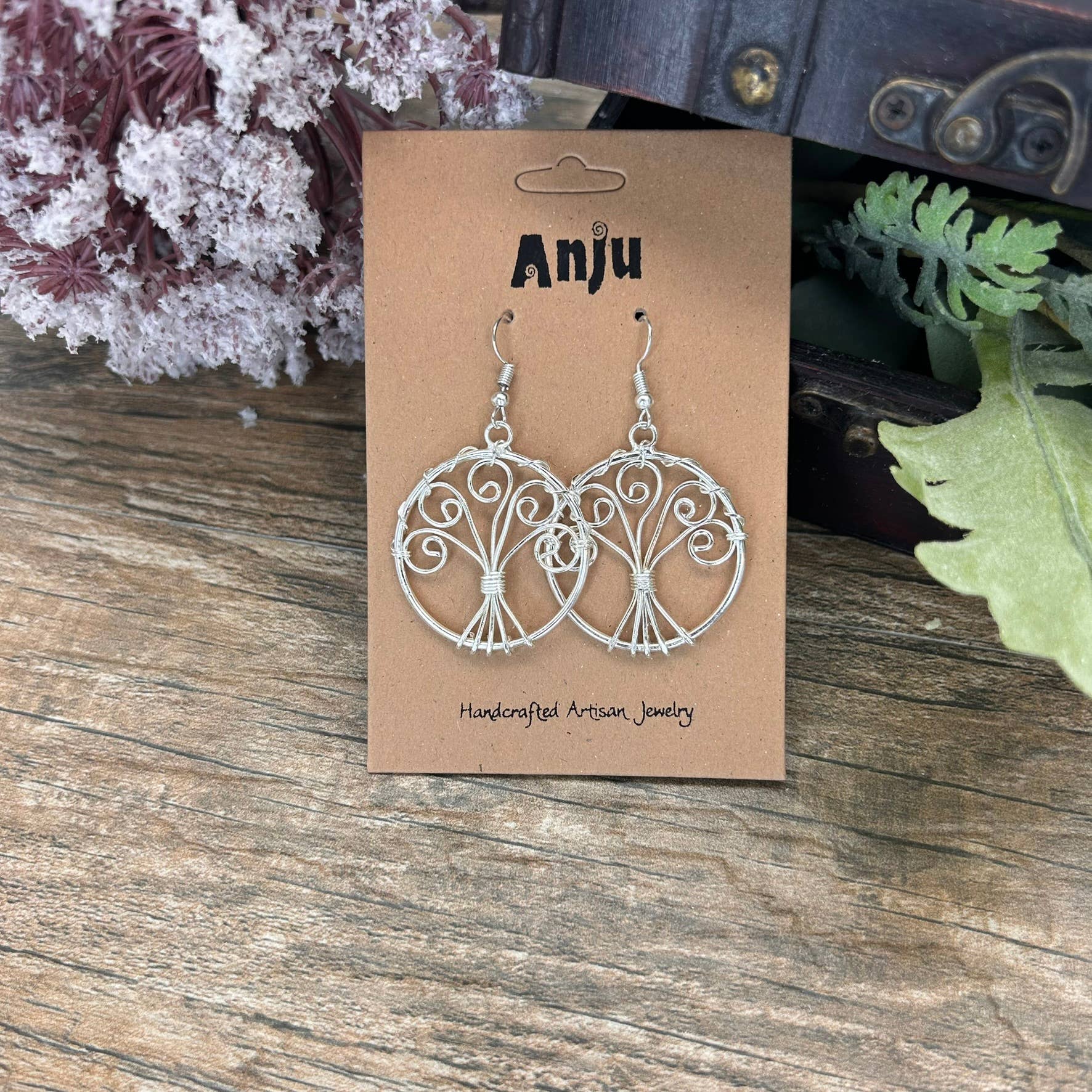 Silver Plated Earrings - Tree of Life