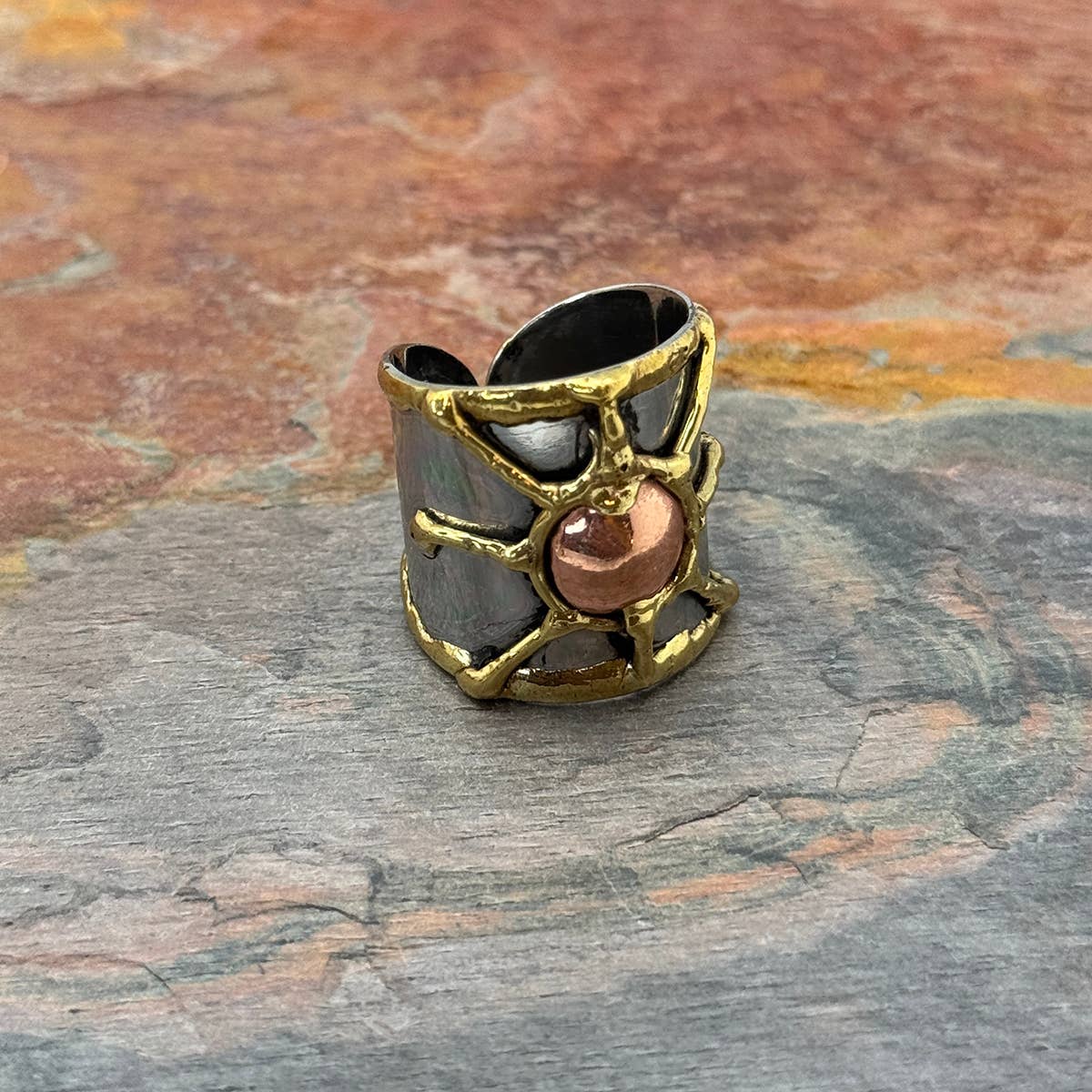 Janya Mixed Metal Ring - Sun Ray