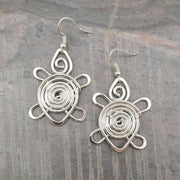 Silver Plated Earrings - Turtle