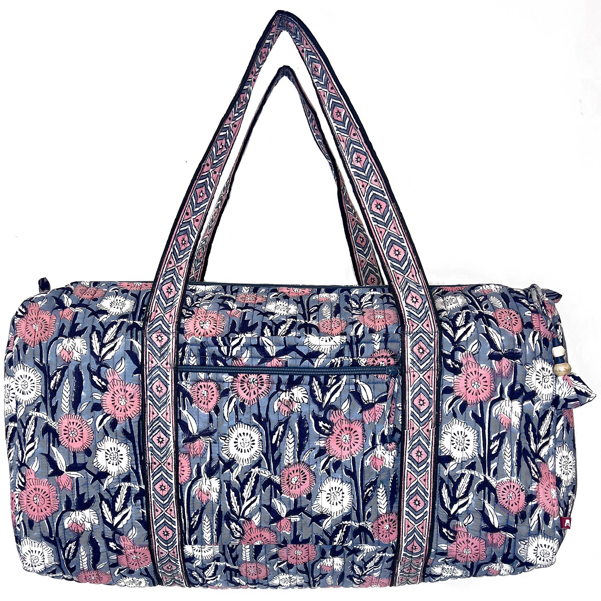 Serenity XL Duffle Bag - Block Printed Organic Cotton
