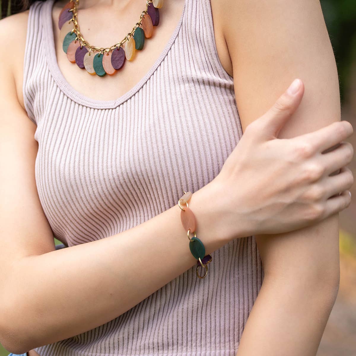 Omala Bold & Brash Bracelet - Small Ovals with Toggle Clasp