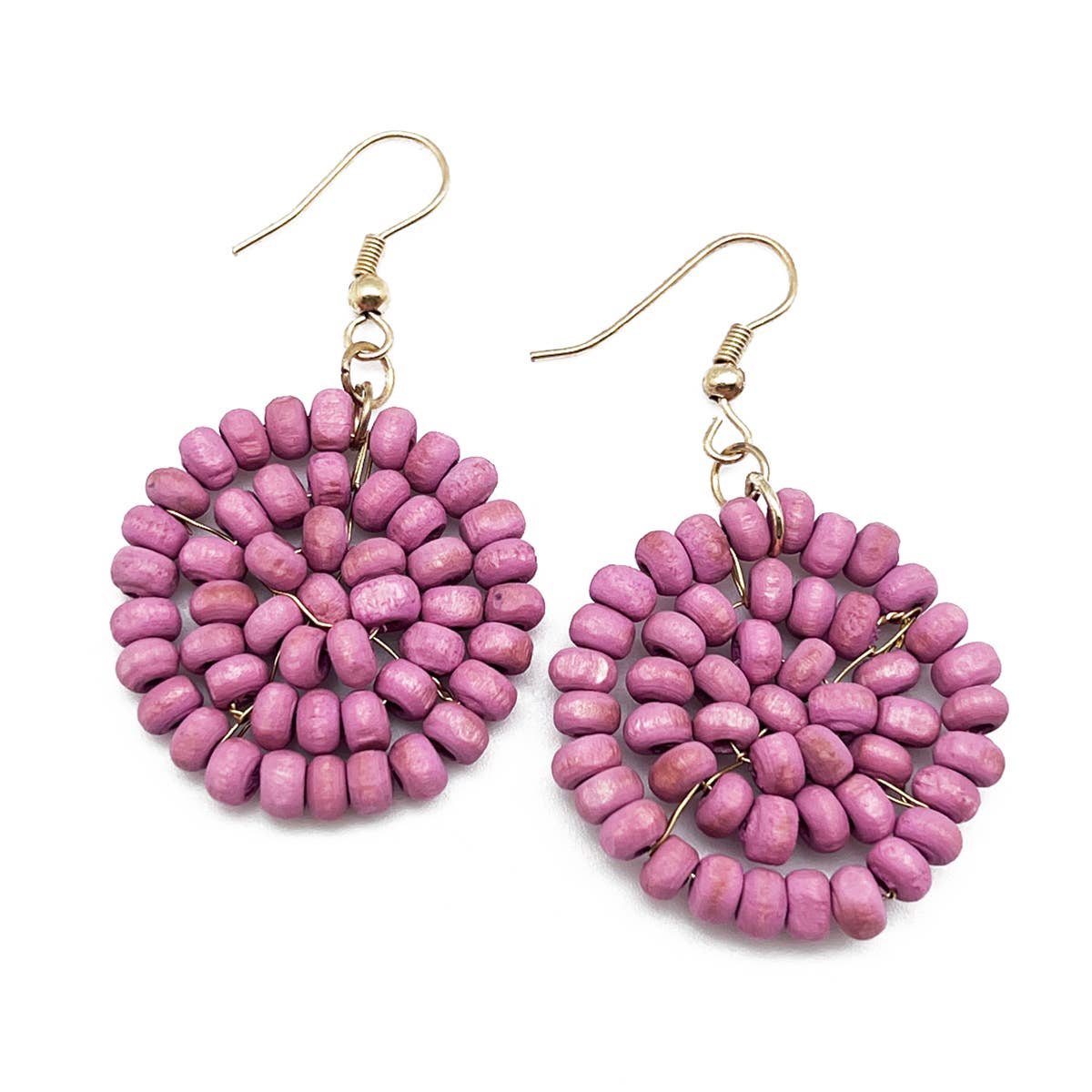 Sachi Chromatic Hues Circle Earrings  - Pink