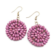 Sachi Chromatic Hues Circle Earrings  - Pink