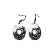 Pewter Earrings - Abstract Ovals