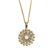 Tanvi Collection Necklace - Gold Waves with Moonstone