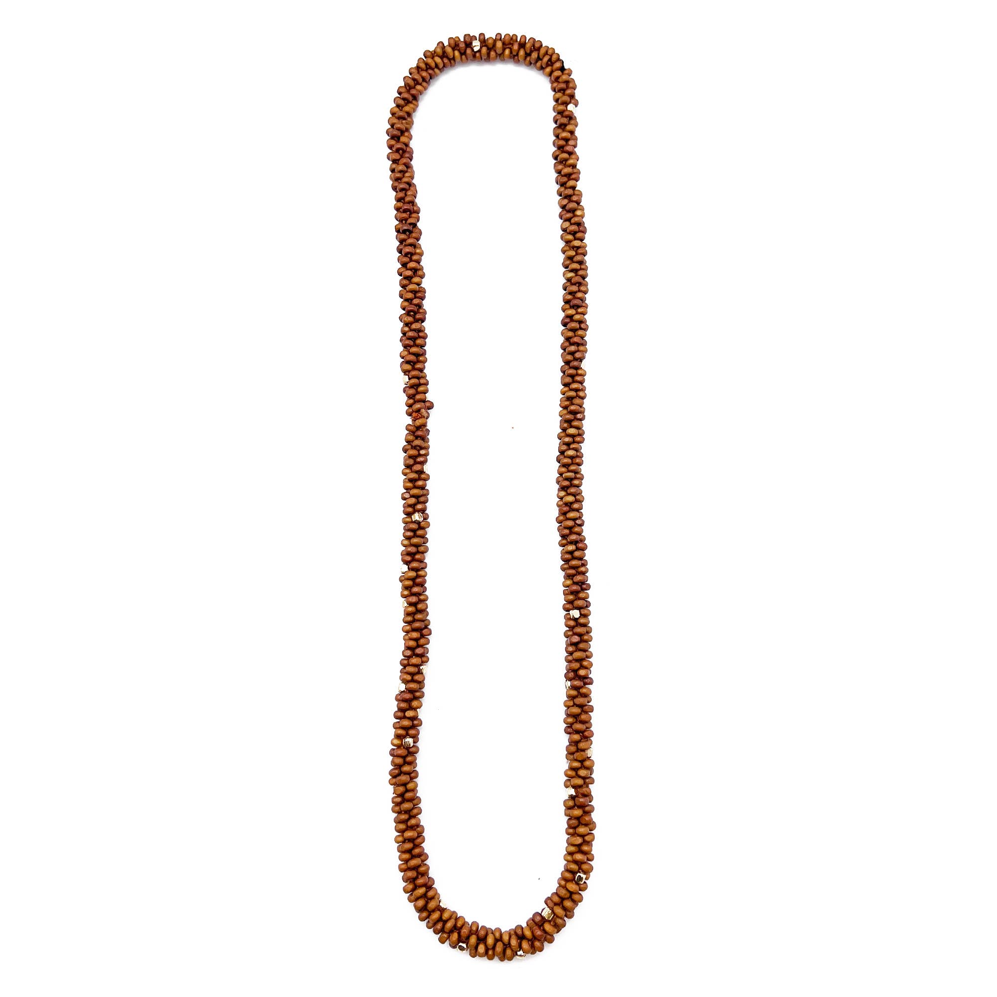 Sachi Chromatic Hues Rope Necklace  - Cognac