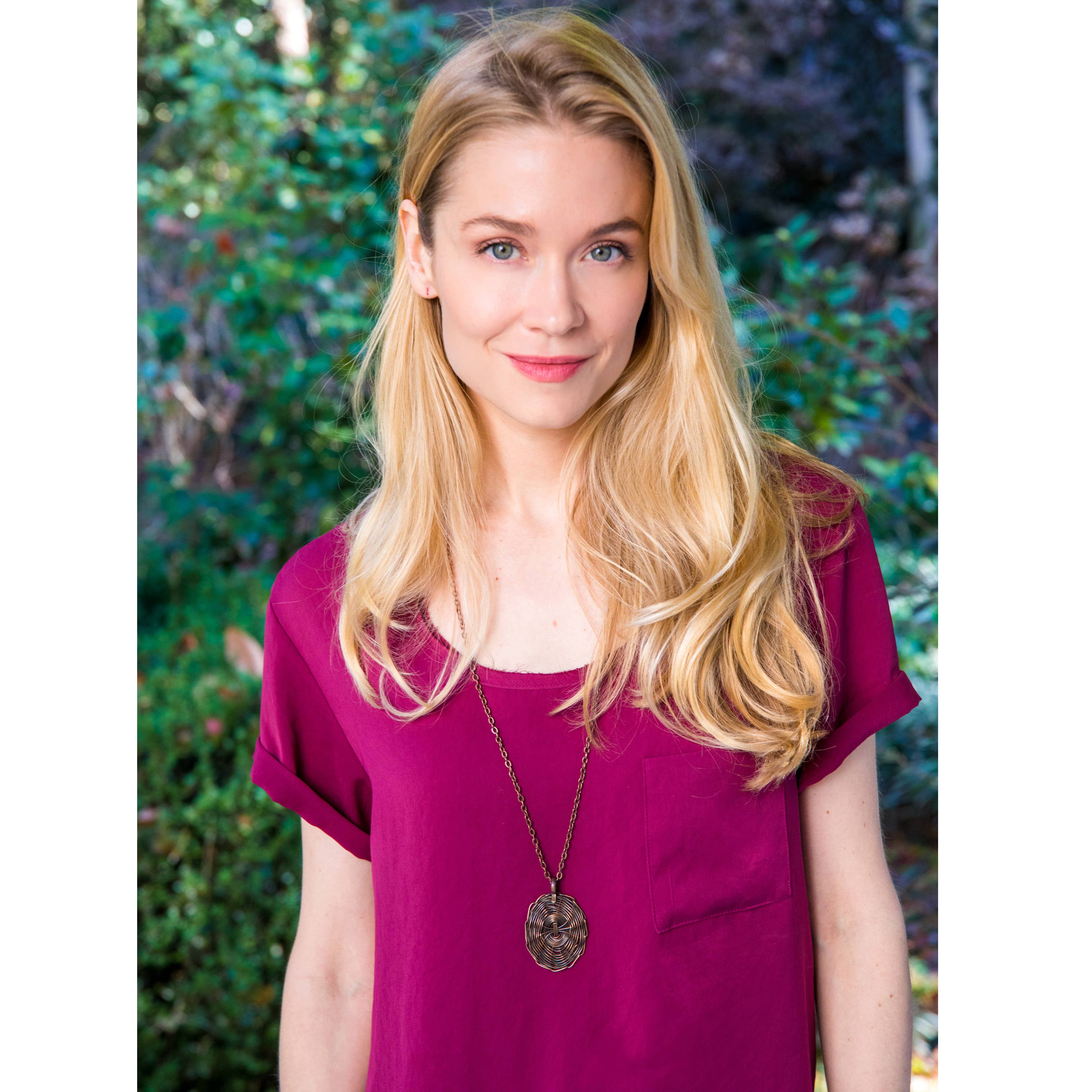 Basketweave Woven Oval Pendant Necklace