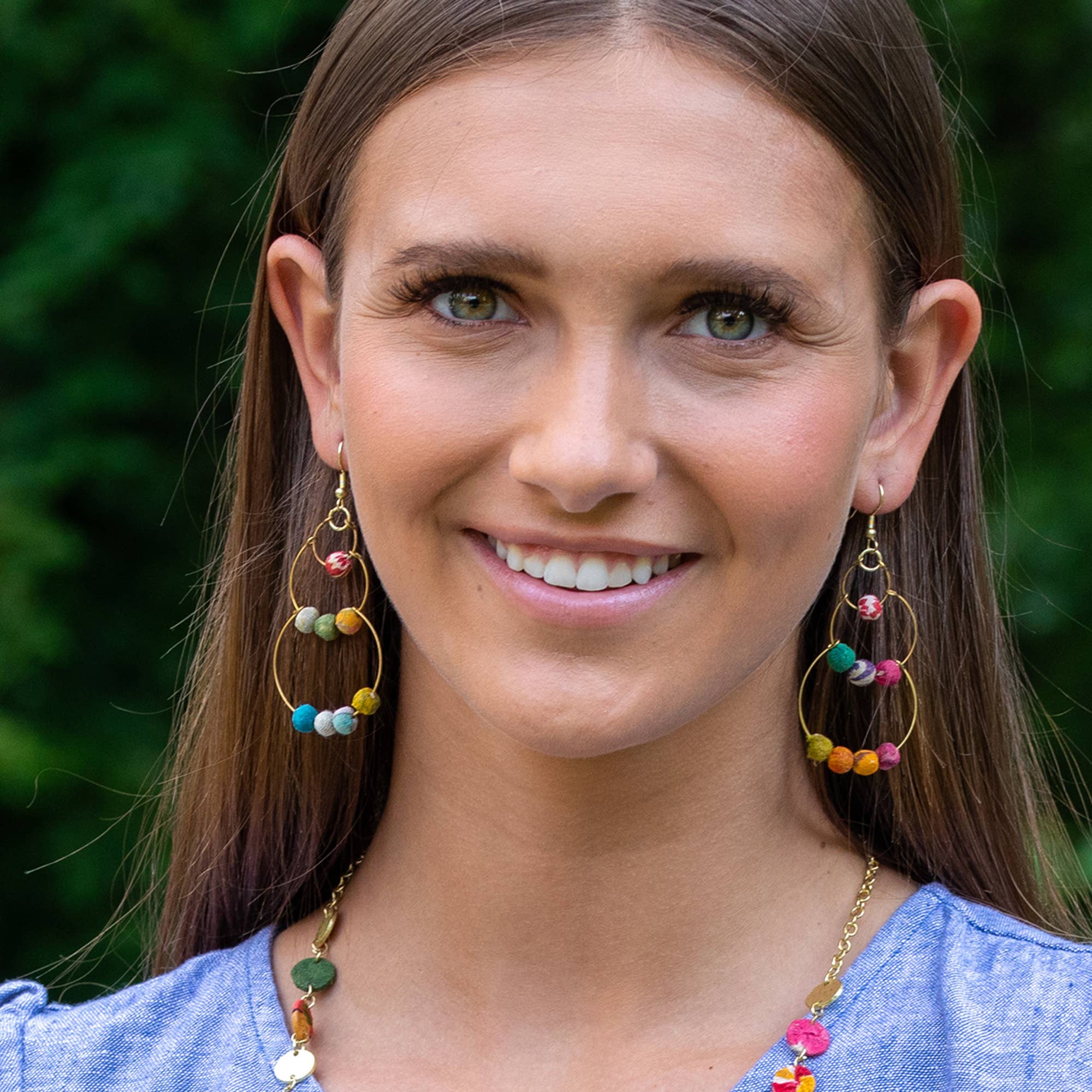 Aasha Rows of Beads Earrings