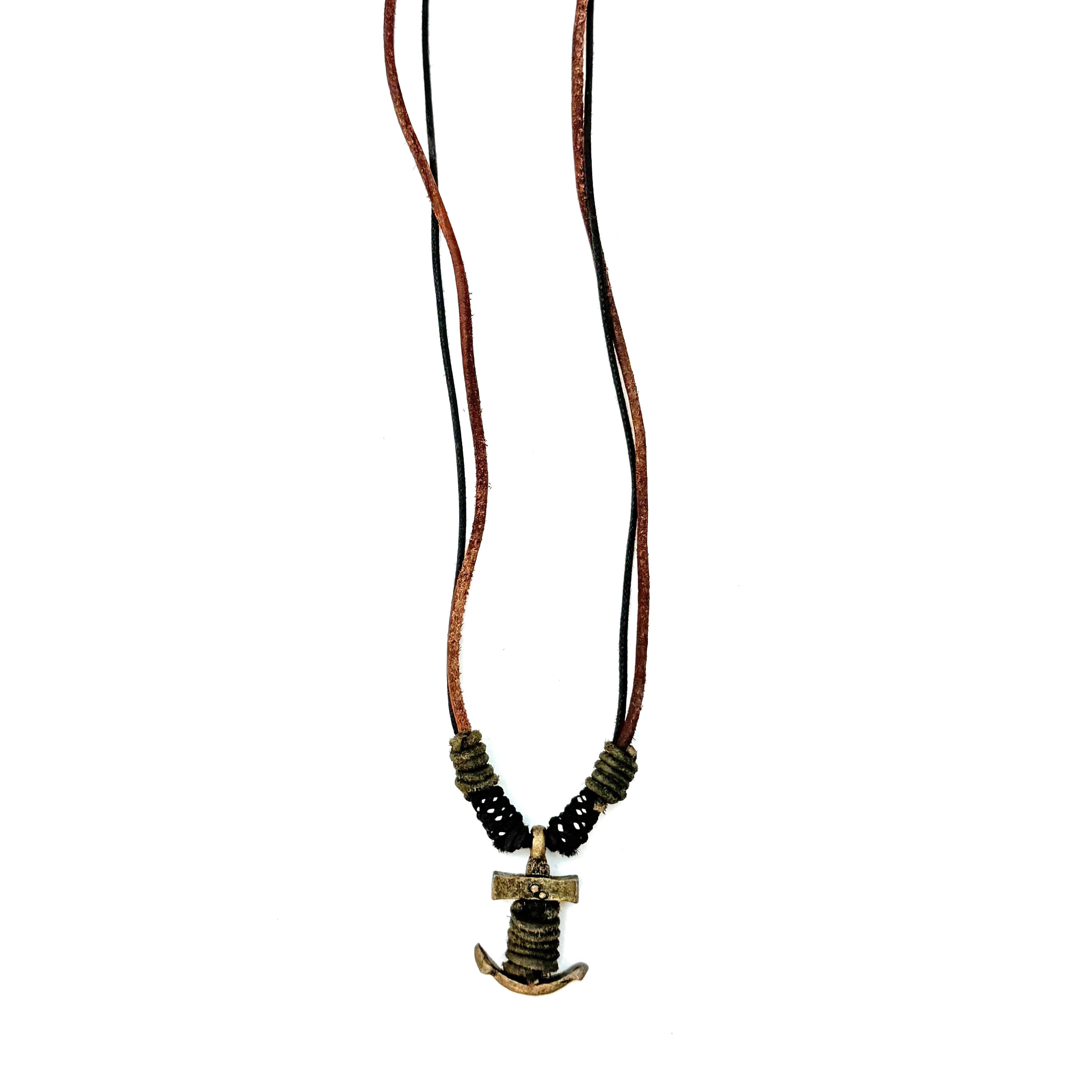 Aadi Anchor’s Edge Leather Necklace