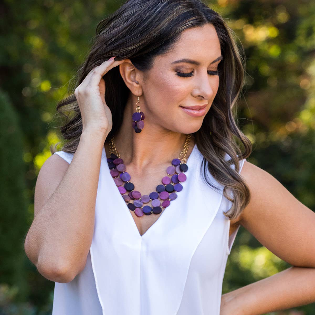Omala Heliotrope Collection Necklace - Circular Rows